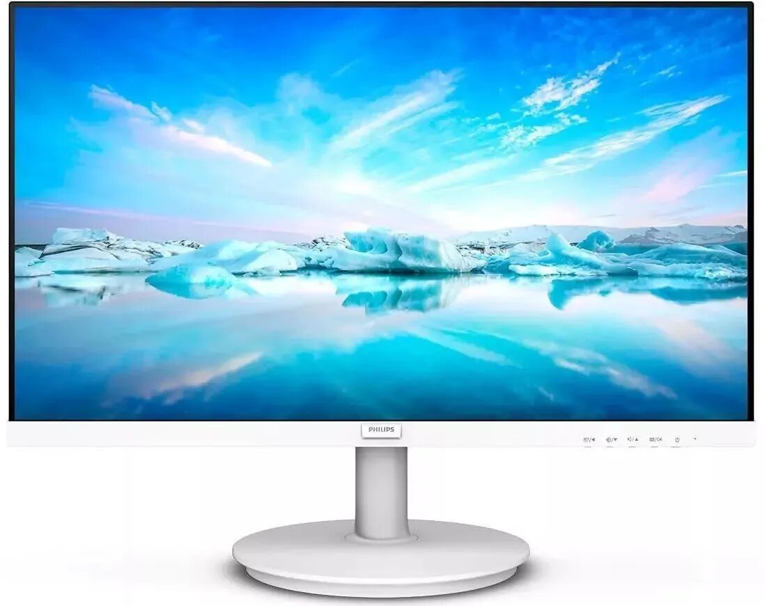 23.8" Монитор Philips V Line 241V8AW (00/01), 1920x1080, IPS, 75Гц, 1хHDMI, белый