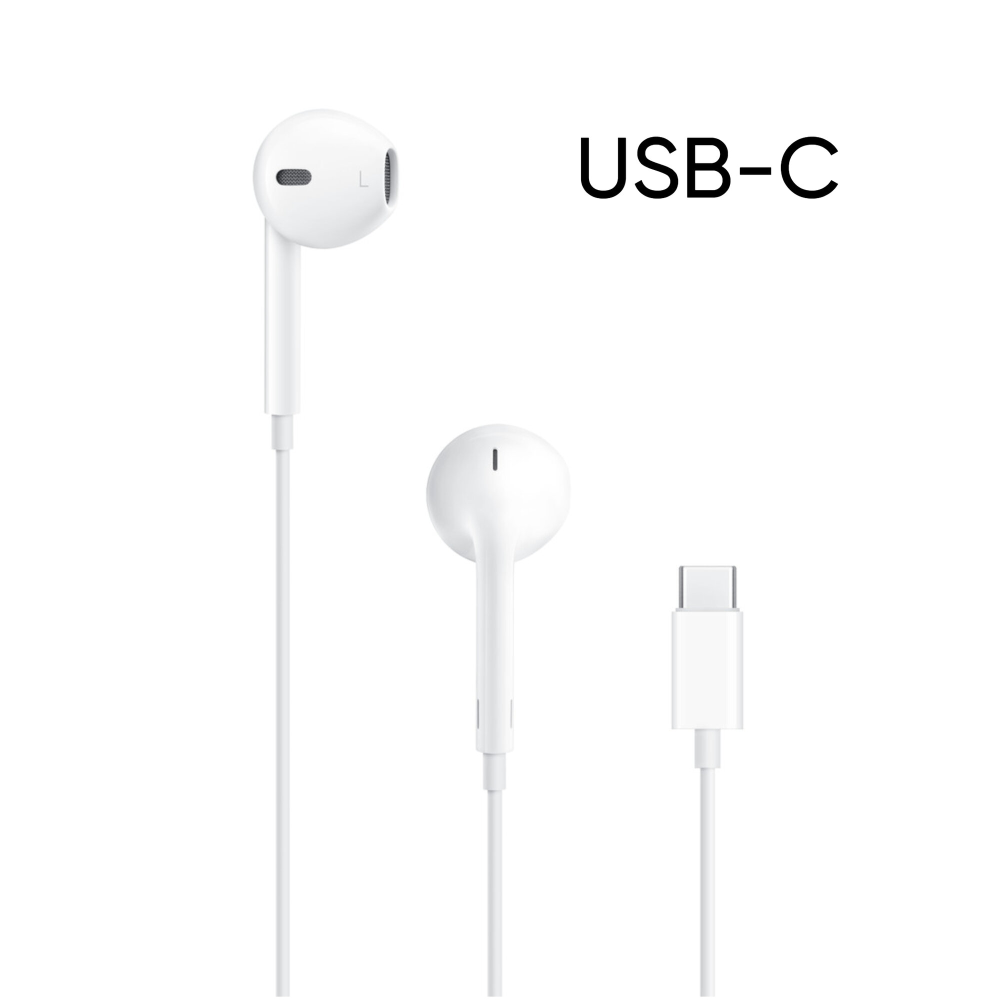 Наушники проводные E.Pods USB-C, белый / Headphones with cable E. Pods USB-C, White