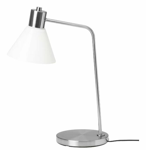 Лампа настольная, никелированный/стекло IKEA FLUGBO флугбу