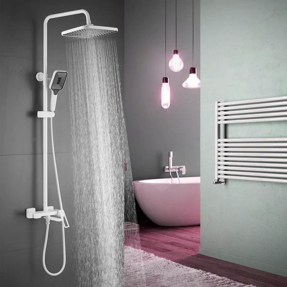 Душевая система Shevanik (Шеваник) S6836C, белый — фото 1