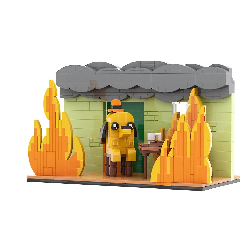 Gobricks MOC Это Хорошо Собака Конструктор, Желтый, Унисекс