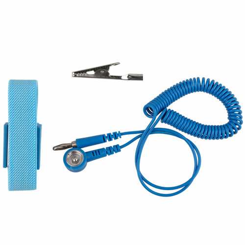 Антистатический браслет REXANT с витым проводом 2 м зажимом крокодил 439₽