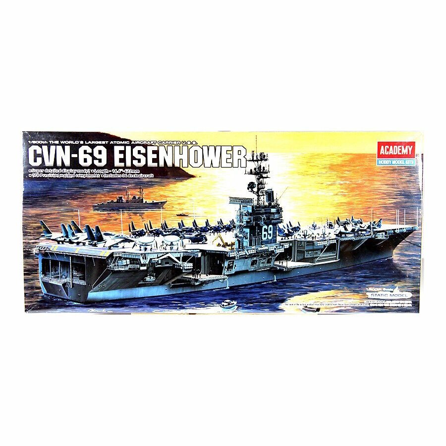 Сборная модель американский авианосец U.S.S. Eisenhower 1:800 14212