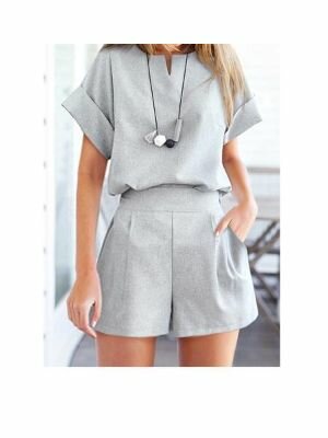 Костюм классический  Весна-лето 2024, размер 2XL, серый