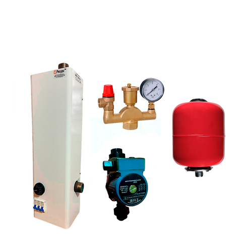 Электрический котел Ресурс ЭВПМ 15 кВт насос 254 Группа безопасности Бак 8 литров 1787400₽