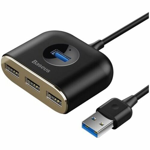 Хаб разветвитель Baseus Square 4 в 1 3xUSB-A черный CAHUB-AY01 1110₽