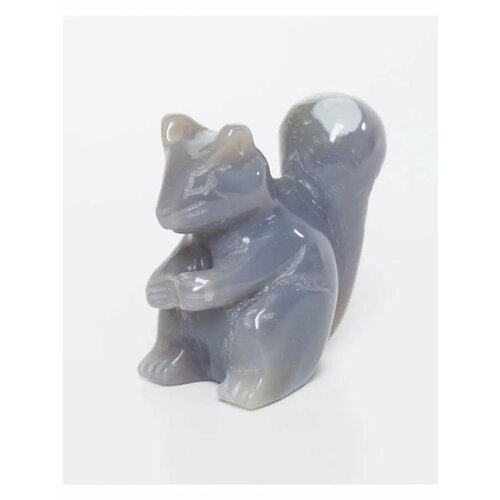 Белка из натурального камня Агат серый 5 см