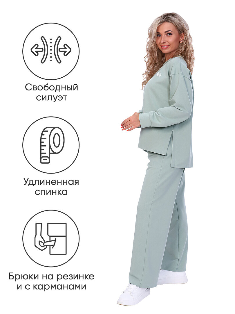Комплект одежды Натали Суслова, размер 54, ментол — фото 1