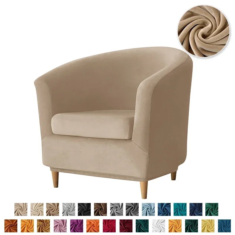 Бархатный чехол для кресла Yupartex, A21 tub chair cover