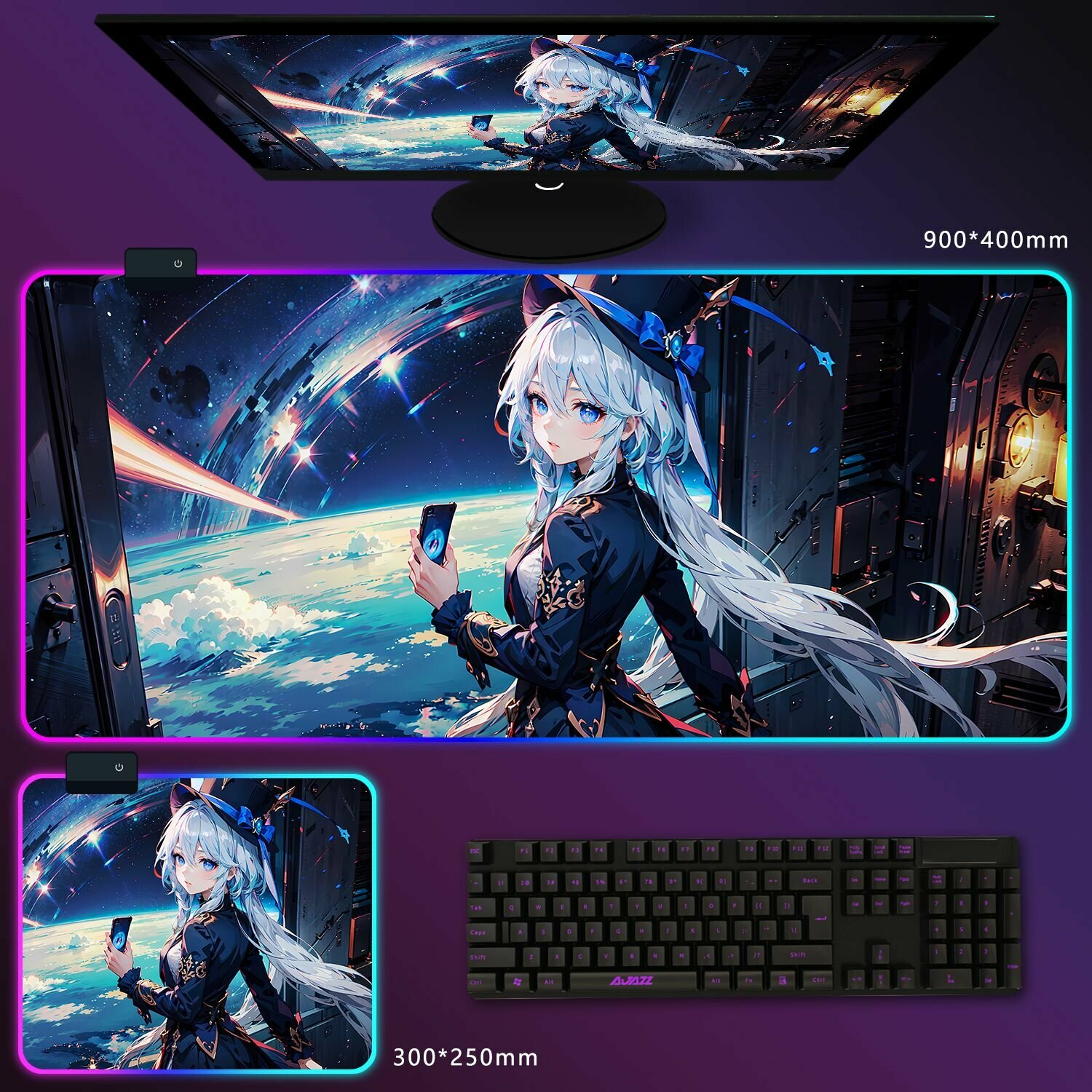 Игровой коврик для мыши s65ZZpTw, L, темно-розовый