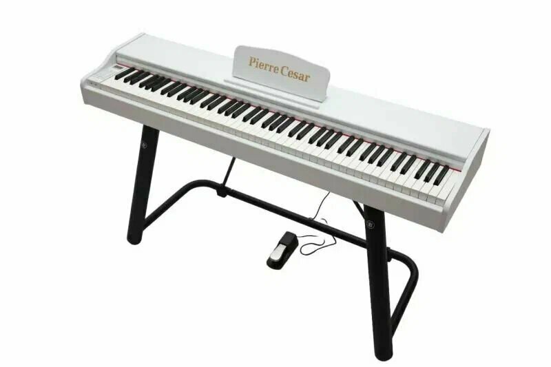 DP-121-HF-WH цифровое фортепиано звуки DREAM, 88 клавиш, полновзвешенный молоточковый механизм, 960 тембров, многодорожечная запись, эффекты, 2х10 Вт, одиночная педаль, белое, без подставки, Pierre Cesar — фото 1