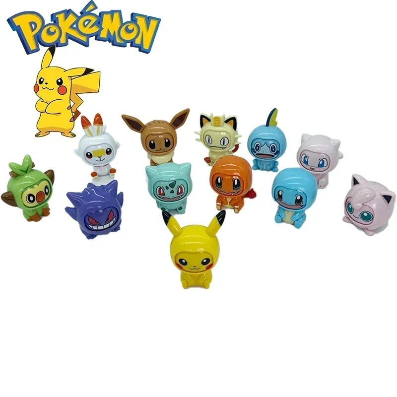 Набор фигурок Pokemon TAKARA TOMY Pikachu Bulbasaur Eevee Gengar Mewtwo — фото 1