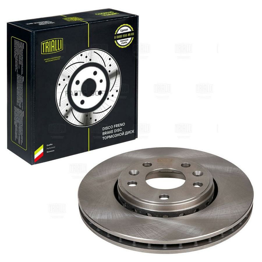 TRIALLI DF095115 Диск торм. для а/м Renault Megane III (08-)/Laguna (07-)/Scenic (09-) перед. d=296 | перед |
