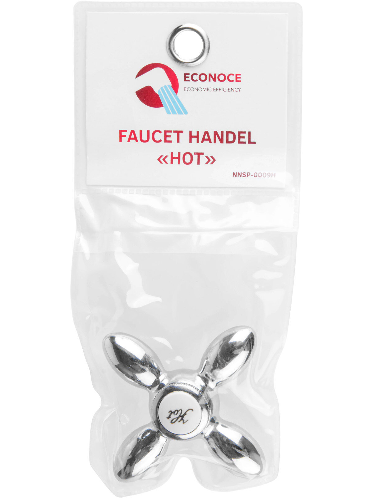 Маховик для вентильного смесителя ECONOCE серия 9 "HOT", горячая вода — фото 1