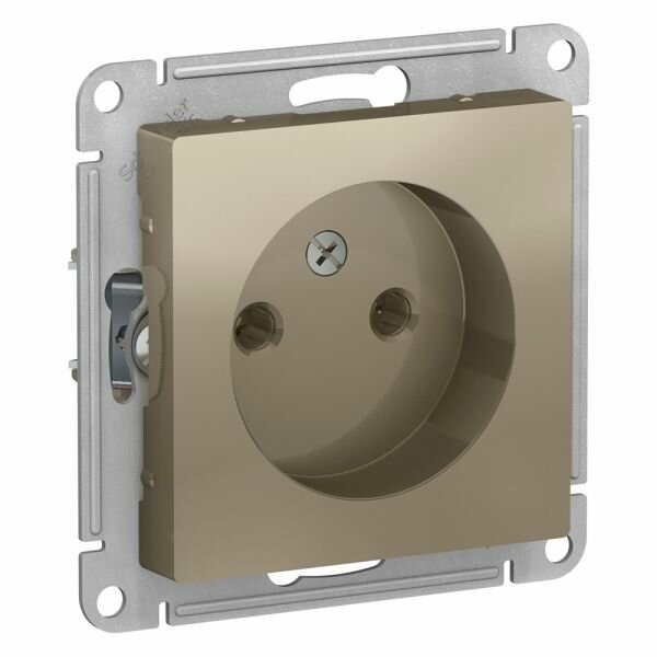 5 шт. Systeme Electric AtlasDesign Шампань, Розетка без заземления, 16А, механизм, ATN000541