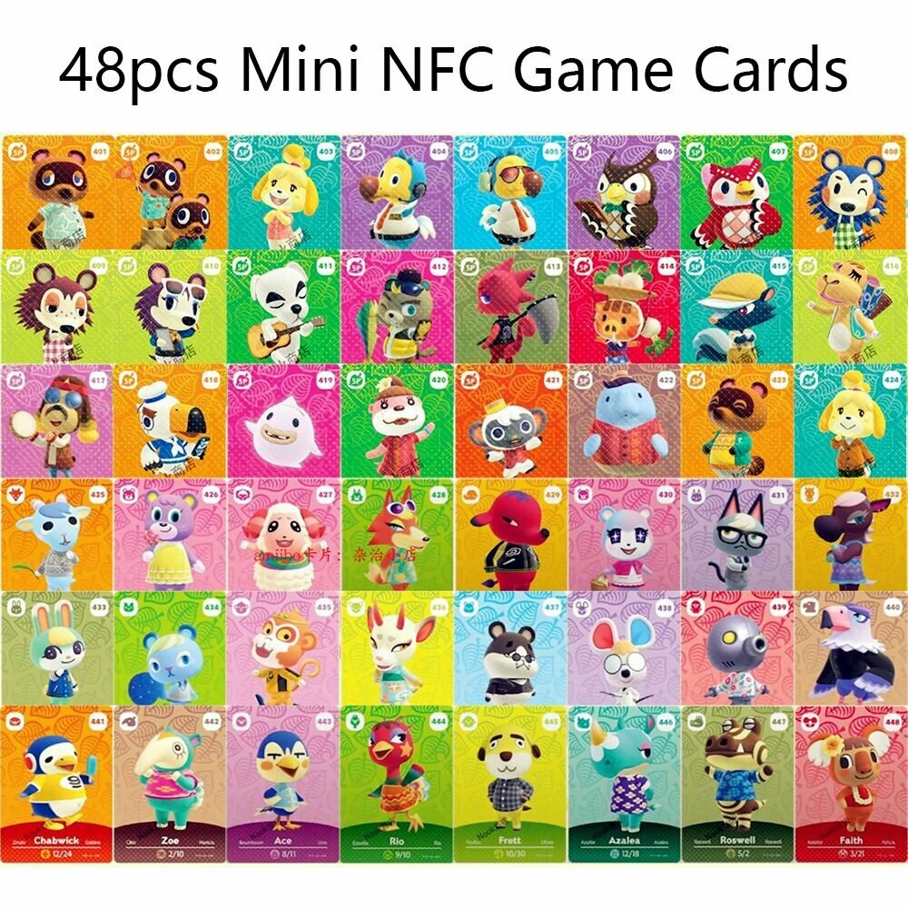 48шт Animal Crossing Series 5 Мини-Игровых Карт NFC Для NS Switch
