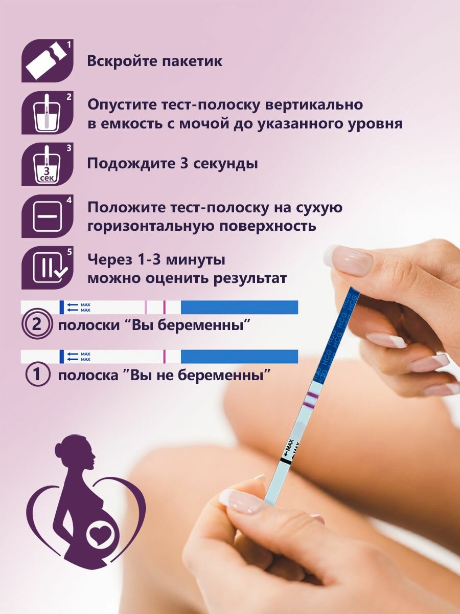 Изображение Экспресс-тест для определения беременности, тест-полоска Evitest One