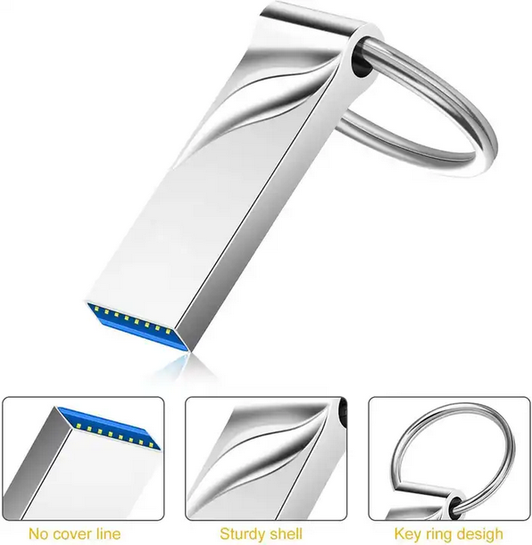 Новый высокоскоростHoй U$B 3.0/2.0 Fash Drive U Disk External StorageMemory Stick Car keychain deco USB Flash Drive 1T 2TB — фото 1