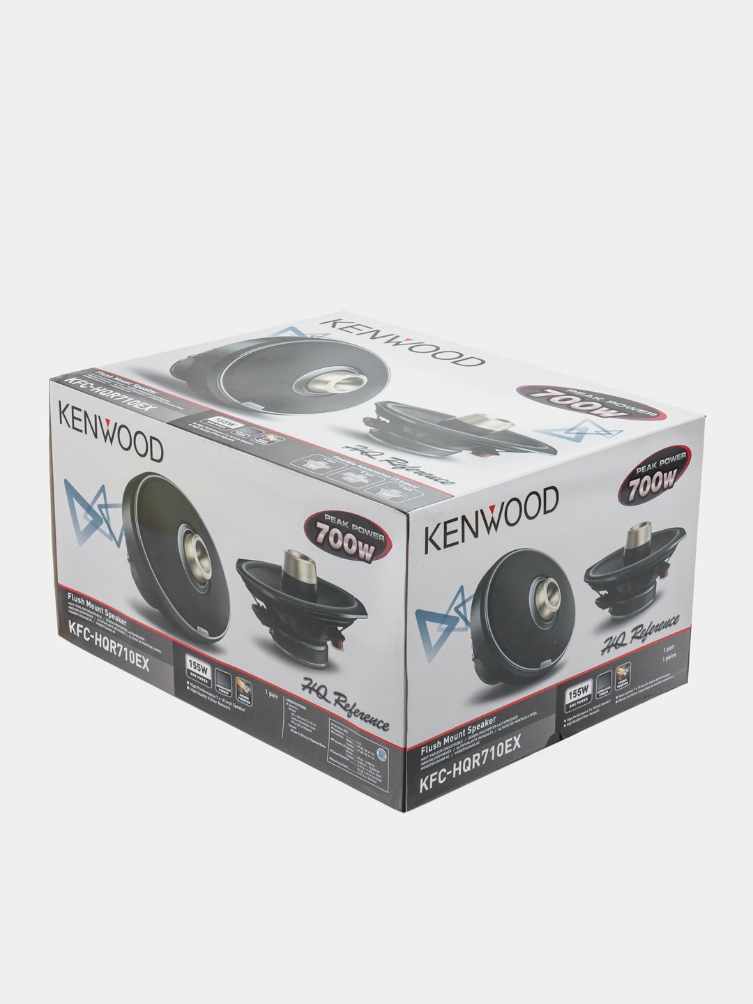 Акустика Kenwood KFC-HQR710EX, овальная, 18 x 25 см, 2 полосы, встроенный усилитель, 700Вт — фото 1