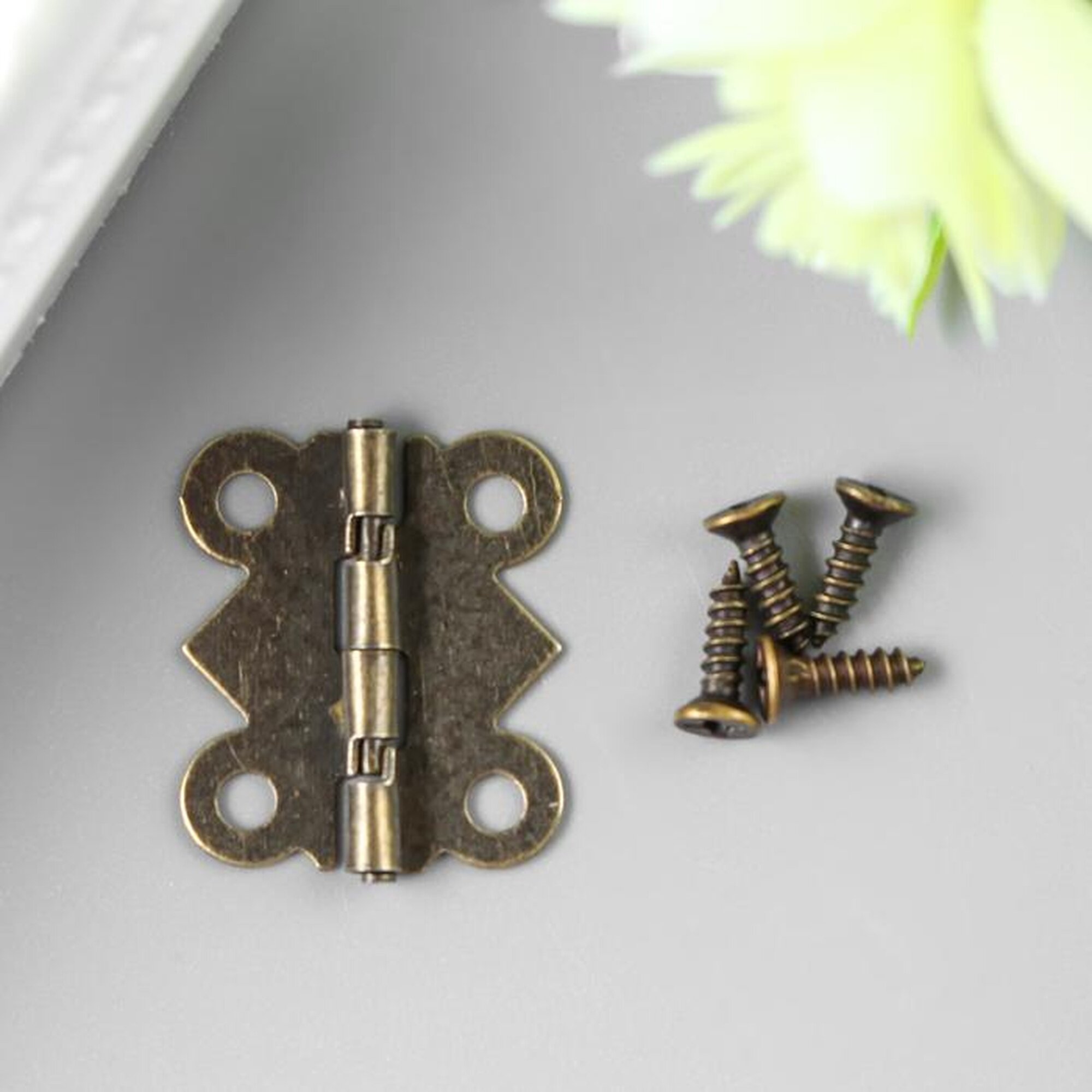 Петля для шкатулки металл фигурная бронза набор 6 шт 15х21 см