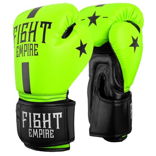 FIGHT EMPIRE Перчатки боксёрские FIGHT EMPIRE, 12 унций, цвет салатовый
