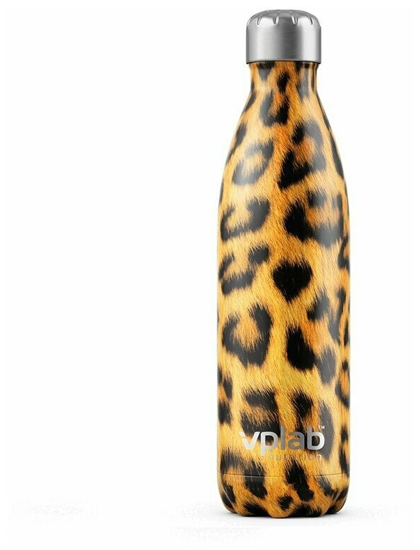 Бутылка для воды VP LABORATORY Thermo bottle 0,5л Леопардовый - фотография № 3