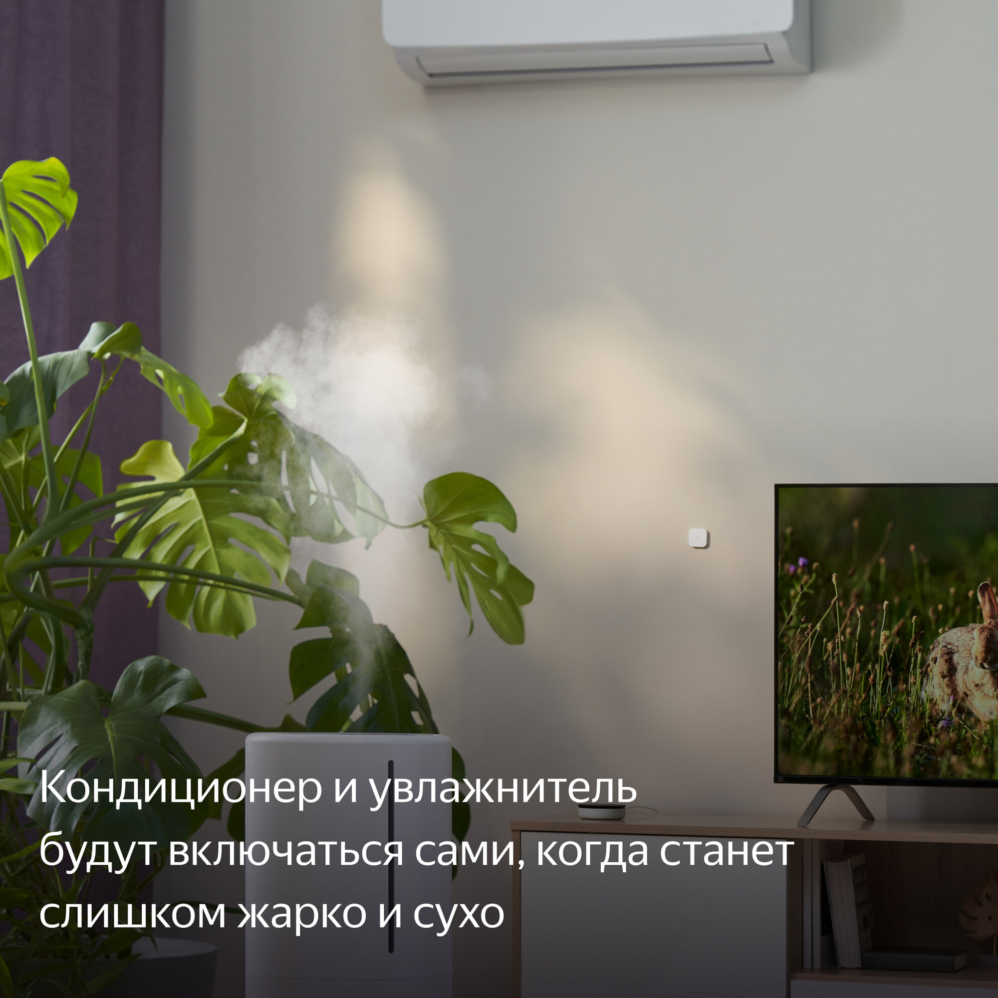 Комнатный датчик температуры и влажности Яндекс YNDX-00523