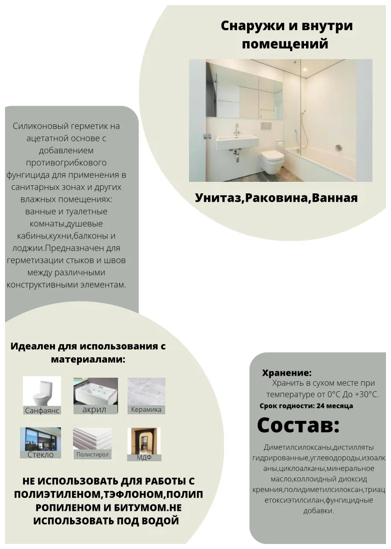 герметик tytan professional санитарный 280мл белый - фото №4