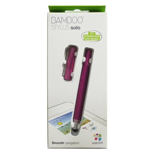 Фирменный оригинальный стилус-перо-ручка Wacom Bamboo Stylus Solo3 (CS160) для всех устройств iOS и Android фиолетовый