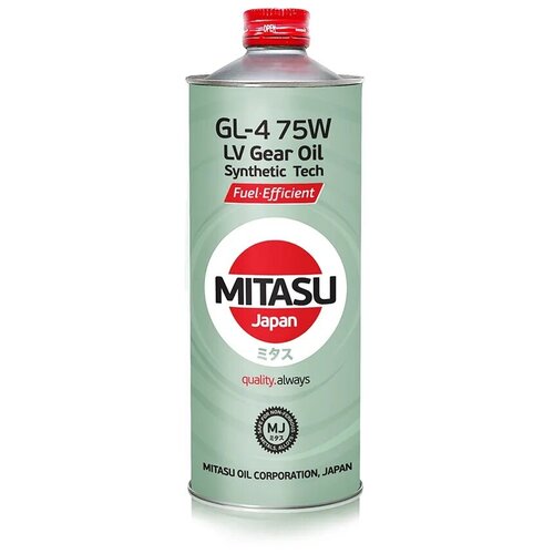 Масло Mitasu 75w 1l Трансмисионное Ultra Lv Gear Oilapi Gl-4 Synthet MITASU арт. MJ4201