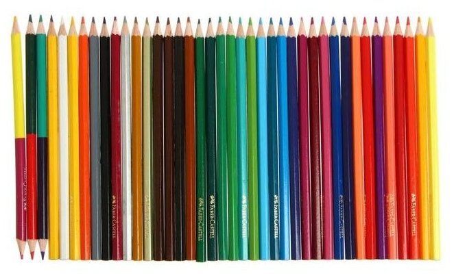 Карандаши цветные Faber-castell "Замок" 42 цвета (36+3+1шт.), заточенные с точилкой