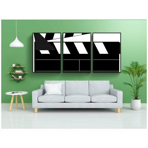 фото Набор модулных постеров для интерьера "хлопушка, щелкать, вырезка" 60x90 см. в тубусе, без рамки lotsprints