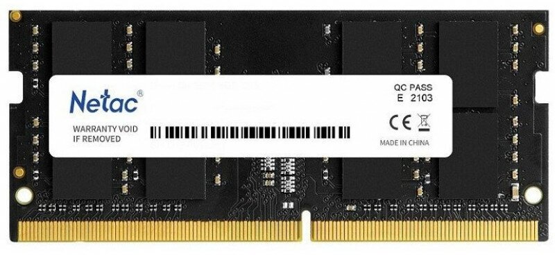 Память DDR4 8Gb 3200MHz Netac NTBSD4N32SP-08 Basic RTL PC4-25600 CL22 SO-DIMM 260-pin 1.2В single rank Ret
