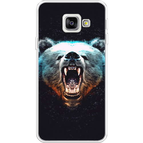 Силиконовый чехол на Samsung Galaxy A3 2016 / Самсунг Галакси А3 2016 Медведь пластиковый чехол волк ночной лес на samsung galaxy a3 2016 самсунг галакси а3 2016