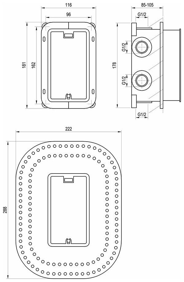 R-box Multi-RB 071.50 X070074 Механизм смесителя Ravak - фото №2