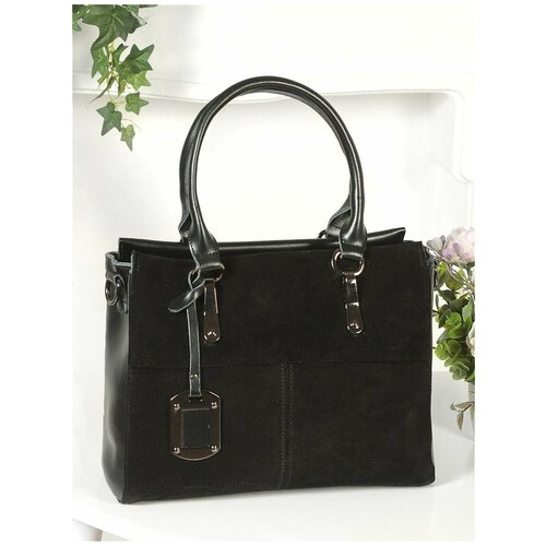 фото Сумка/сумка женская/сумка женская натуральная кожа/mayger/а-св-3306-1/черныйз/модель шоппер/две ручки meyninger