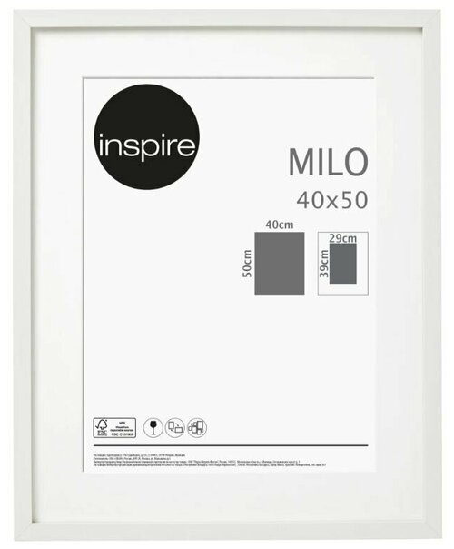 Рамка Inspire Milo, 40х50 см, цвет белый