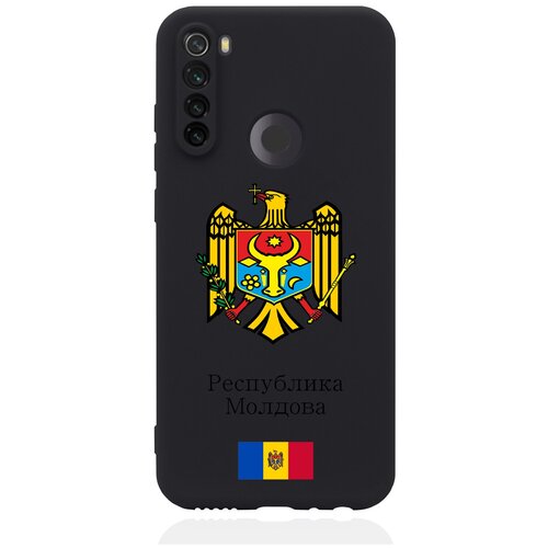 Черный силиконовый чехол для Xiaomi Redmi Note 8T Герб Республики Молдова/ Герб Молдавии черный силиконовый чехол для xiaomi redmi note 10 pro герб республики молдова герб молдавии