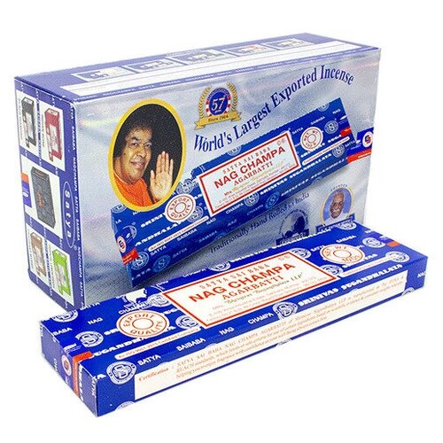 Благовоние Satya 100 гр Наг чампа Nag champa упаковка 6 шт