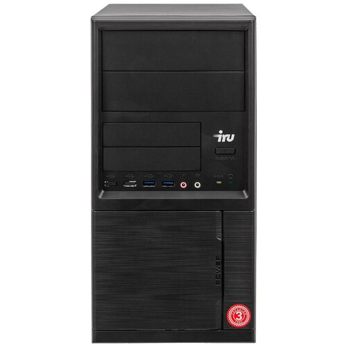 фото Настольный компьютер iru office 615 mt (1539168) mini-tower/intel core i5-10400/16 гб/240 гб ssd/intel uhd graphics 630/windows 10 pro черный