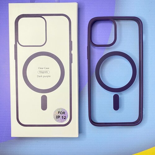 Чехол с магнитным креплением Фиолетовый на IPhone 12 / Бампер на айфон 12