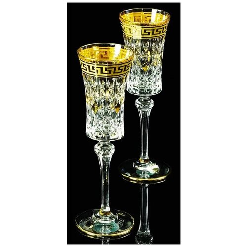 фото Набор из 2-х хрустальных фужеров для шампанского империя 2 фужера same decorazione
