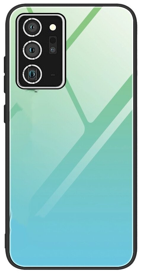 Чехол-бампер MyPads для Samsung Galaxy M31s SM-M317F (2020) стеклянный из закаленного стекла с эффектом градиент зеркальный блестящий переливающи.