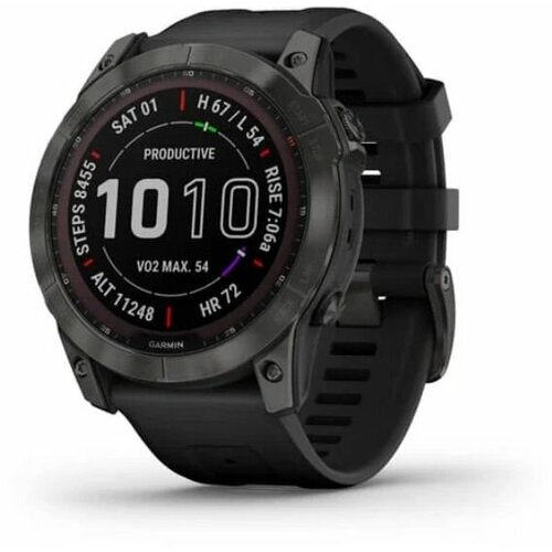 Умные часы Garmin Fenix 7X Sapphire Solar titan Wi-Fi Carbon grey угольно-серый 12500000₽