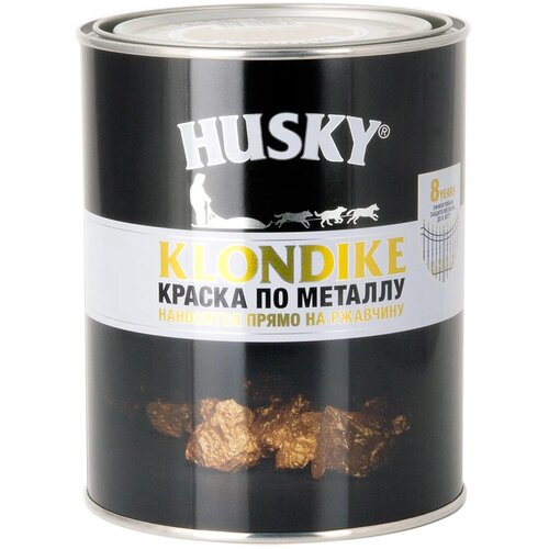 Краска по металлу Husky Klondike глянцевая цвет белый база А 0.9 л