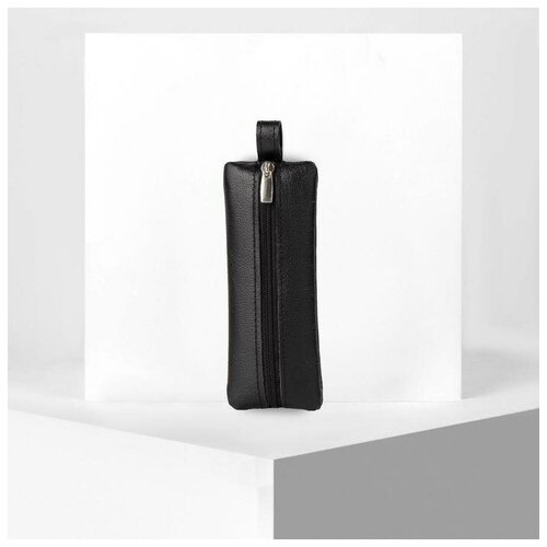 фото Ключница, длина 15 см, отдел на молнии, металлическое кольцо, цвет чёрный mikimarket