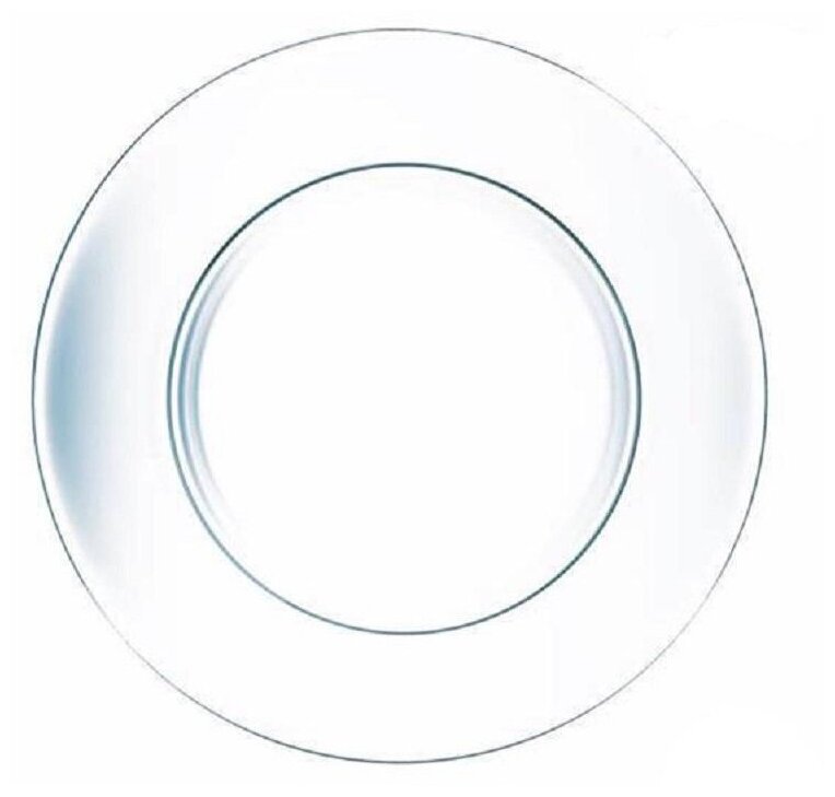 Тарелка обеденная Симпатия, стеклянная, d=25 cм, (OCZ1886) ОСЗ 1566596