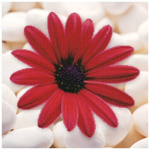 фото Набор для вышивания 3d "алый цветок" 7005-3d (48х48 см) белоснежка