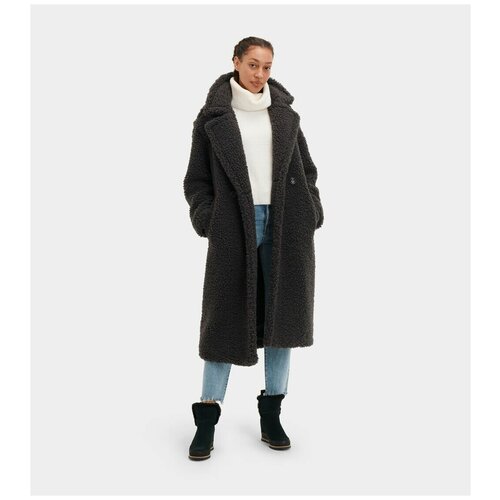 Пальто  UGG, демисезон/зима, оверсайз, размер 46/M, черный