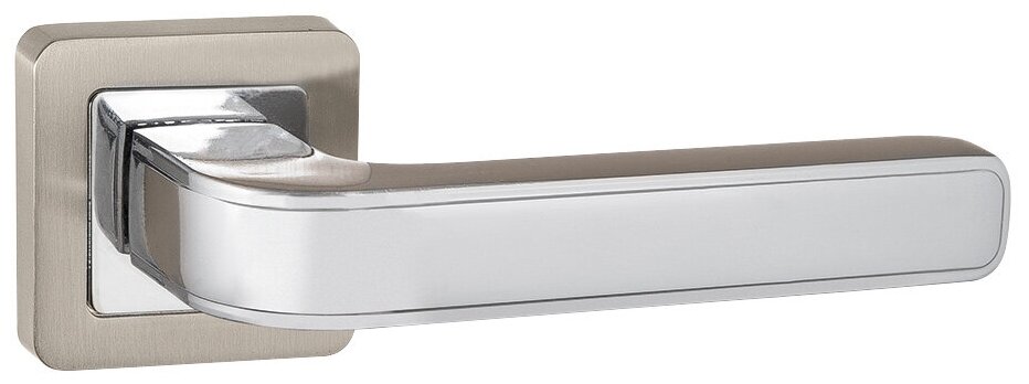 фото Ручка раздельная NOVA QR SN/WH-19 матовый никель/белый